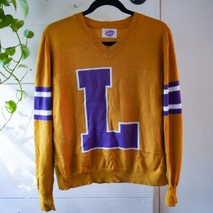 Retro LSU V-Neck Sweater